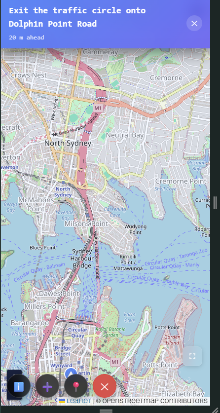 Mobile navigation view